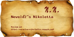 Nevelős Nikoletta névjegykártya